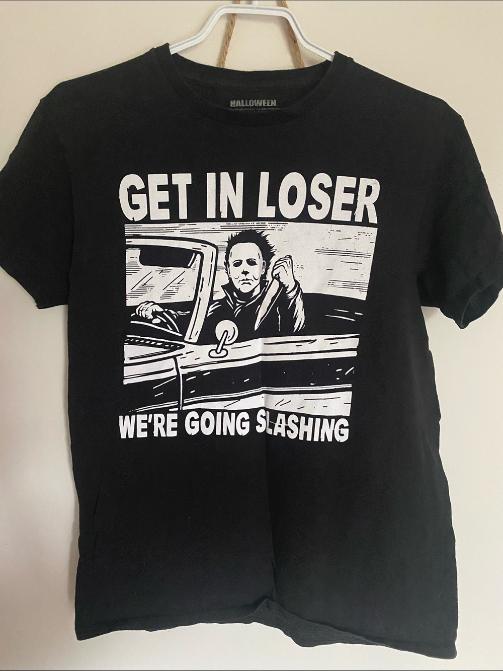 Halloween Movie Graphic Shirt "Get In Loser" Horror Clothes